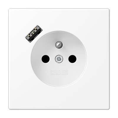 JUNG LS1520F-18AWWM, Socket, French/Belgian system, 4011377187665