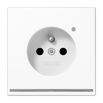 JUNG LS1520F-OWWLNW, Socket Fren/Belg syst. LED pilot light, 4011377176492