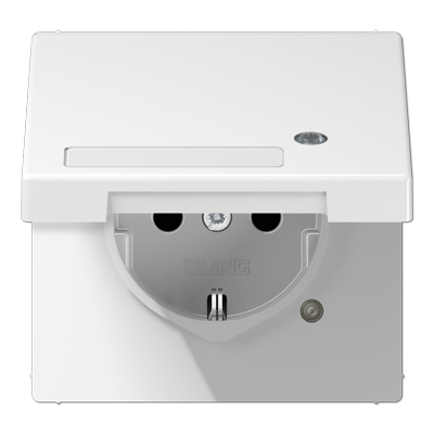 JUNG LS1520NAKLKOWW, Schuko socket with hinged lid, 4011377157958