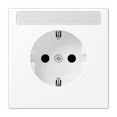 JUNG LS1520NAWWM, SCHUKO socket with inscription field, 4011377186385
