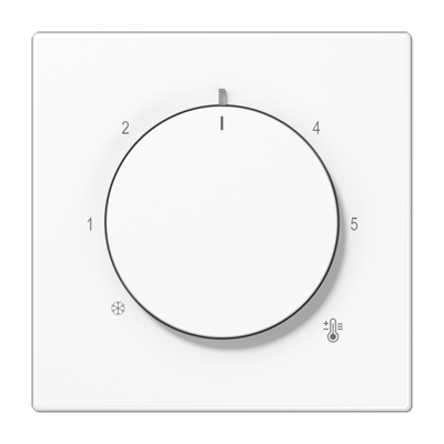 JUNG LS1749BFWW, Centre plate with knob room thermostat, 4011377195349