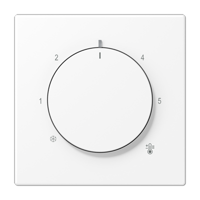 JUNG LS1749BFWWM, Centre plate with knob room thermostat, 4011377195356