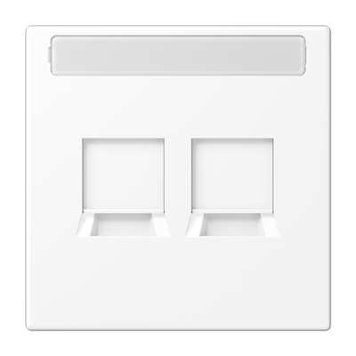 JUNG LS1969-25NAWEWWM, centre plate for MJ f. 2 sockets, 4011377192195