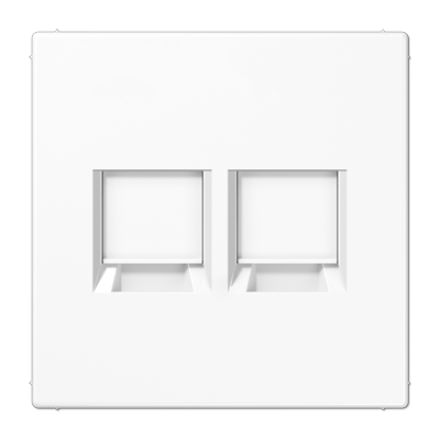 JUNG LS1969-25WEWW, centre plate for MJ f. 2 sockets, 4011377178397