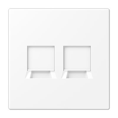 JUNG LS1969-25WEWWM, centre plate for MJ f. 2 sockets, 4011377192171