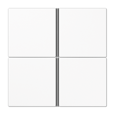 JUNG LS404TSAWW, Cover kit 4-gang, complete, 4011377044227