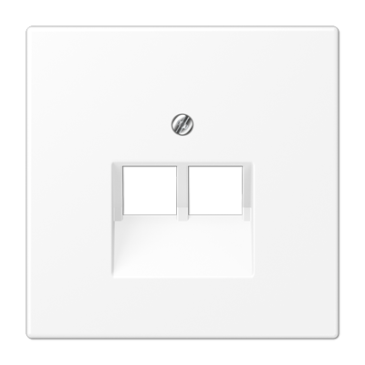 JUNG LS969-2UAWWM, centre pl.f.2-gang mod. jack sockets, 4011377186743