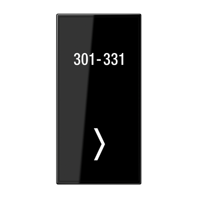 JUNG LSCUKO6TX-2SW, LED pilot light centre plate glass 2gang, 4011377175181