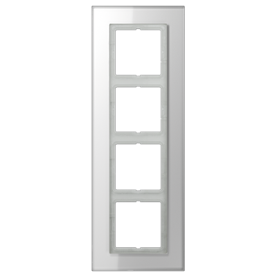 JUNG LSP984GLWW, 4-gang frame, 4011377069664