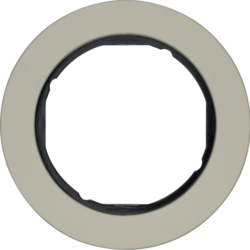 Berker 10112004, Frame 1-gang Stainless Steel/Black, 4011334392217