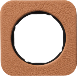 Berker 10112364, R.1 Rahmen Leather brown /black 1gang, 4011334412977