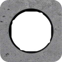 Berker 10112374, R.1 Rahmen Conrete/black 1gang, 4011334412878