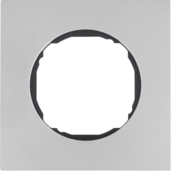 Berker 10112614, Frame 1gang, flat, R.8, stainless steel, 4011334502616