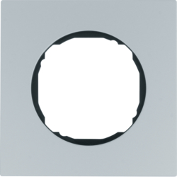Berker 10112674, Frame 1gang, flat, R.8, aluminium, 4011334502647