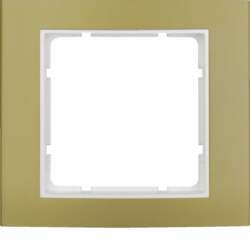Berker 10113046, B.3 Frame 1g Alum Gold/Polar White Matt, 4011334236580