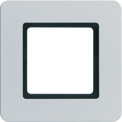 Berker 10116174, Frame 1g Q.7 alu blasted for illumination, 4011334502388