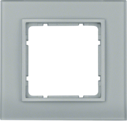 Berker 10116414, B.7 Frame 1g Glass Alum Laquer/Alum Matt, 4011334303947