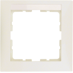 Berker 10118912, S.1 Frame 1gang White Glossy + Labelling, 4011334276937