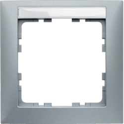 Berker 10119959, S.1 Frame 1-gang Alum with Label Field, 4011334360537
