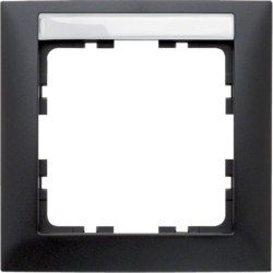 Berker 10119969, S.1 Frame 1-gang Anthracite+ Label Field, 4011334360544