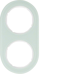 Berker 10122009, Frame 2-gang Glass Polar White, 4011334392286