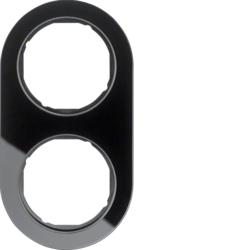 Berker 10122016, Frame 2-gang Glass Black (R.Classic), 4011334392309