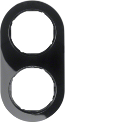 Berker 10122045, Frame 2-gang Black Glossy (R.Classic), 4011334364559
