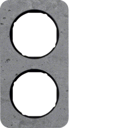 Berker 10122374, R.1 Rahmen Conrete/black 2gang, 4011334412892