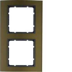 Berker 10123001, B.3 Frame 2g Alum Brown/Anthracite Matt, 4011334371595
