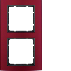 Berker 10123012, B.3 Frame 2g Alum Red/Anthracite Matt, 4011334384847