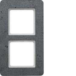 Berker 10126020, Frame 2gang grey grounded Q.7concr struk, 4011334459743