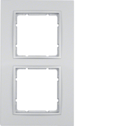 Berker 10126424, B.7 Frame 2g, Aluminium Matt Lacquered, 4011334376729