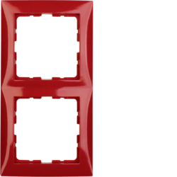 Berker 10128962, S.1 Frame 2-gang Red Glossy, 4011334284888