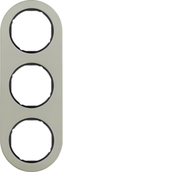 Berker 10132004, Frame 3-gang Stainless Steel/Black, 4011334392330