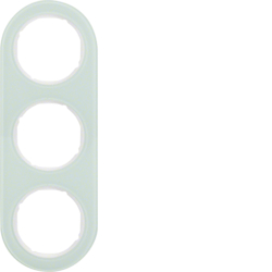 Berker 10132009, Frame 3-gang Glass Polar White, 4011334392347