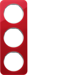 Berker 10132349, R.1 Rahmen Acrylic  Red translucent/pola, 4011334399957