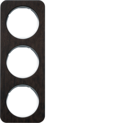 Berker 10132359, R.1 Rahmen Smoked oke/polarwhite 3gang, 4011334413103
