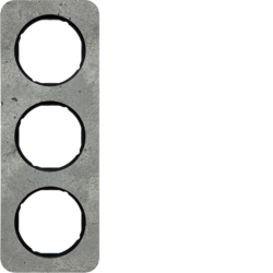 Berker 10132374, R.1 Rahmen Conrete/black 3gang, 4011334412915