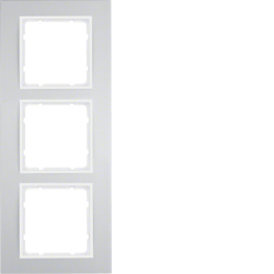 Berker 10133904, B.3 Frame 3g Alum Anod/Polar White Matt, 4011334252207