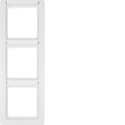 Berker 10136019, Frame, Label, Polar White, 3-G Vertical, 4011334312437