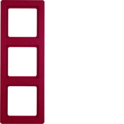 Berker 10136062, Frame, Red Velvety, 3-Gang, 4011334312376