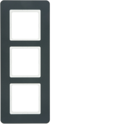 Berker 10136186, Frame 3gang, Q.7, anthracite velvety, 4011334481133