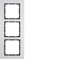 Berker 10136904, B.7 Frame 3g, Alum Anodised/Anthracite, 4011334372615