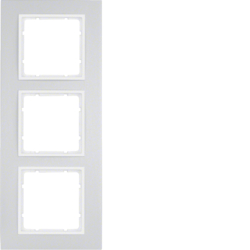 Berker 10136914, B.7 Frame 3g, Alum Anodised/Polar White, 4011334384977