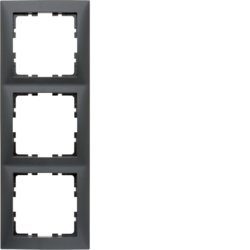 Berker 10139949, S.1 Frame 3-gang Anthracite Matt, 4011334360414