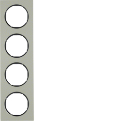 Berker 10142204, RA 4-F R.3 E-STAHL HARD EDGE SCHW, 4011334393306