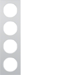 Berker 10142274, RA 4-F R.1 HARD EDGE ALU WEI?, 4011334393351