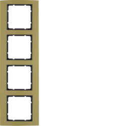 Berker 10143016, B.3 Frame 4g Alum Gold/Anthracite Matt, 4011334384922