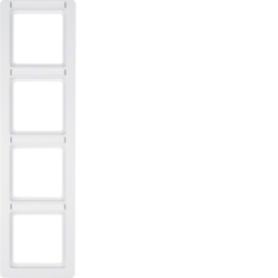Berker 10146019, Frame, Label, Polar White, 4-G Vertical, 4011334312444