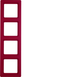 Berker 10146062, Frame, Red Velvety, 4-Gang, 4011334312383